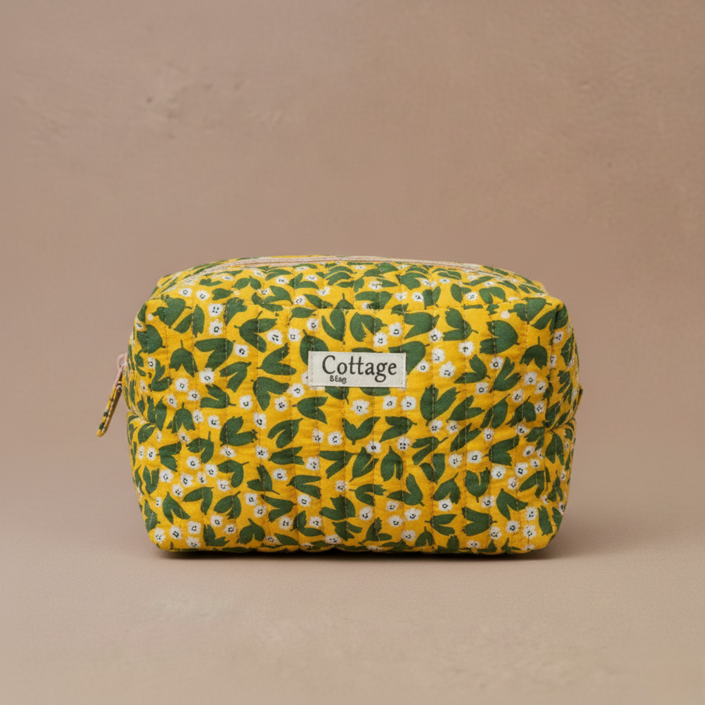 Trousse  de toilette XL 100 % coton  : Patch bleu