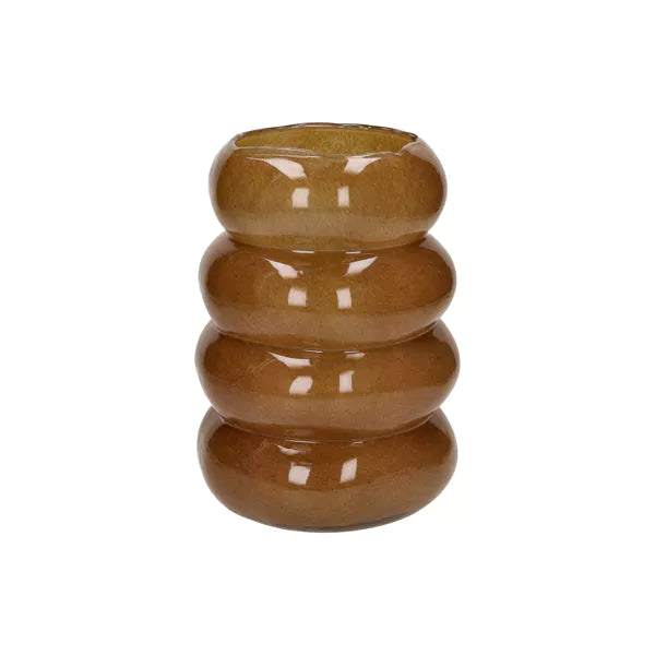 Vase Orbit / photophore - verre - DIA 17 x H 24 cm - camel