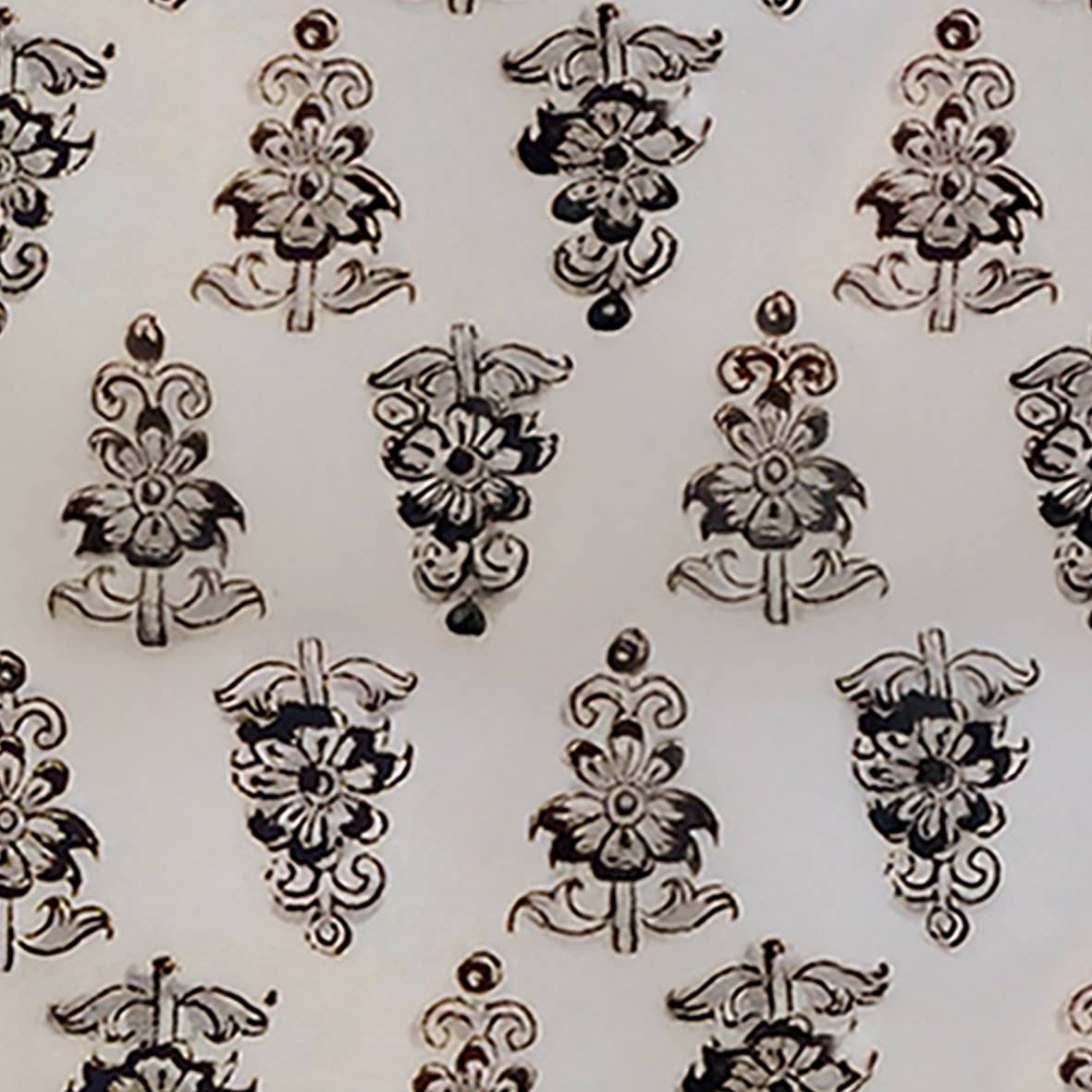 Plateau en métal émaillé Hoya 20x20 cm, bordure dorée