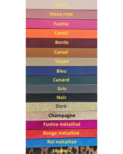 Porte-clé cuir  sweet home / chez nous: Vieux rose / Français / CHEZ NOUS ♥