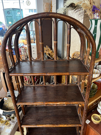 Étagère rotin vintage