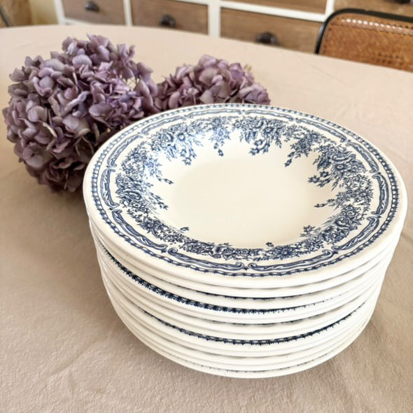 Assiettes semi creuses vintage