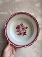 Assiettes creuses vintage Sarreguemines rouges