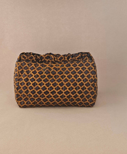 Trousse maquillage froufrou 100 % coton  : Vv orange