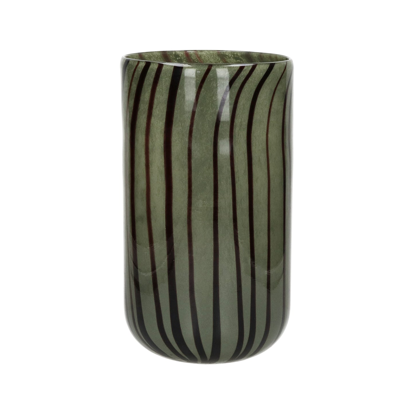 CANNES - vase/photophore - verre - DIA 16 x H 30 cm - Kaki