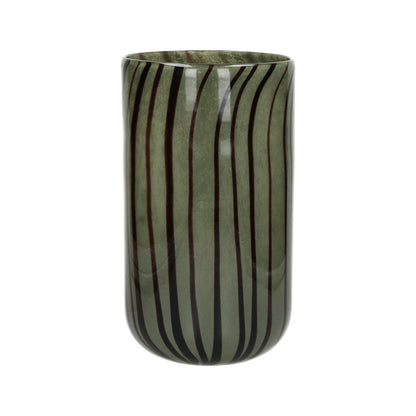 CANNES - vase/photophore - verre - DIA 16 x H 30 cm - Kaki