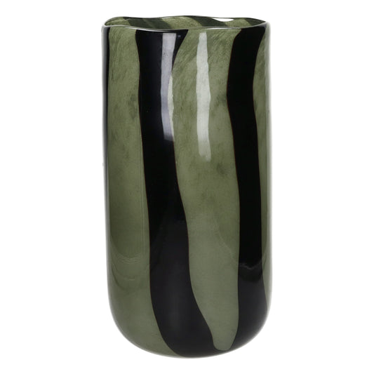 CANNES - vase/photophore - verre - DIA 19 x H 37 cm - Kaki