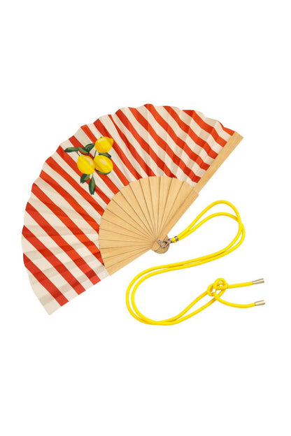 Eventail avec Bandoulière et Boîte Cadeau - Citron