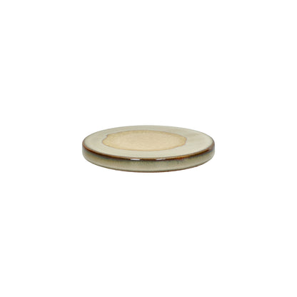 Set de 4 dessous de verre - grès - DIA 11 x H 1,5 cm - écru