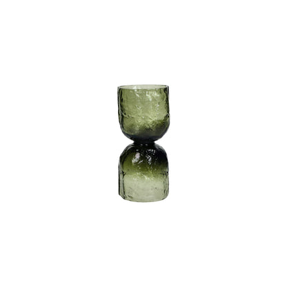 Vase / photophore - Diabolo - verre - DIA 9 x H 18 cm - vert