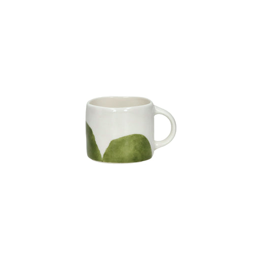 Tasse à expresso LABO 11,5 CL - porcelaine - L 9.2 x W 7 x H 6 cm - vert