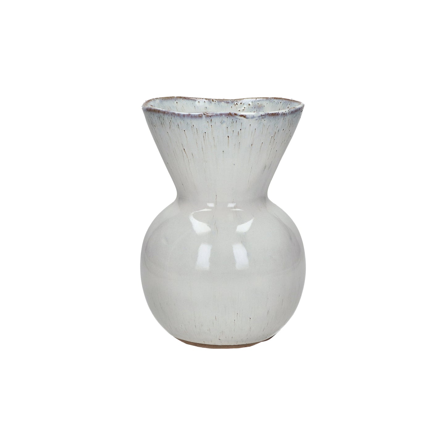 Vase Poppy - faïence - DIA 13 x H 19 cm - blanc