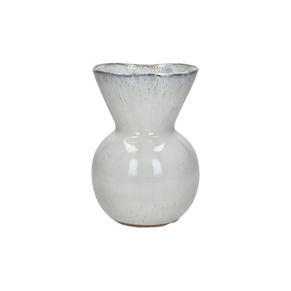 Vase Poppy - faïence - DIA 13 x H 19 cm - blanc
