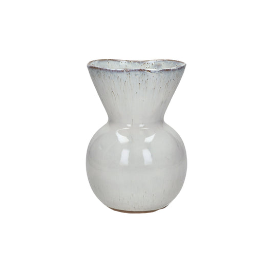 Vase Poppy - faïence - DIA 13 x H 19 cm - blanc