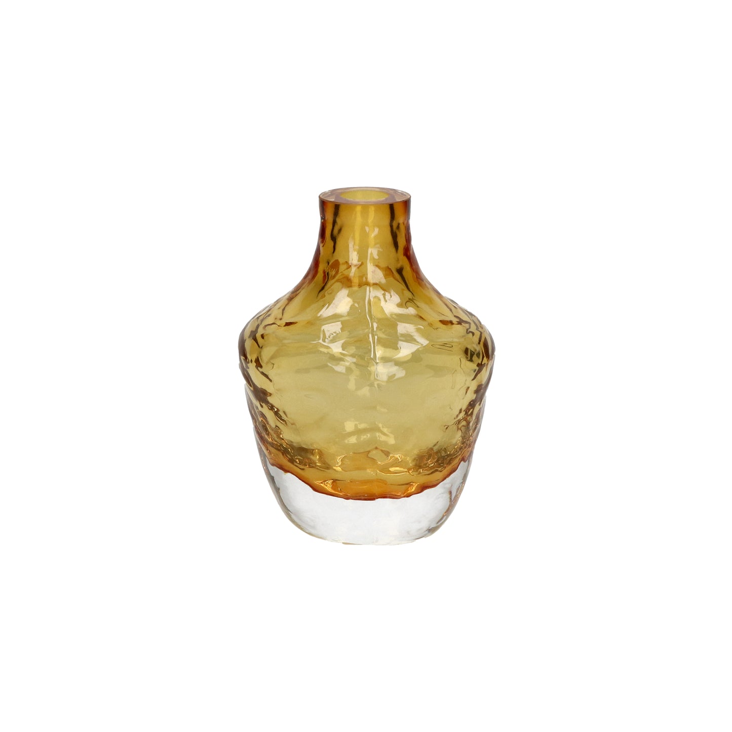 PRISMA vase verre ambre - DIA 11 x H 14,5 cm