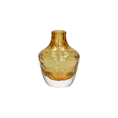 PRISMA vase verre ambre - DIA 11 x H 14,5 cm