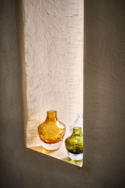 PRISMA vase verre transparent  DIA 10 x H 12,7 cm