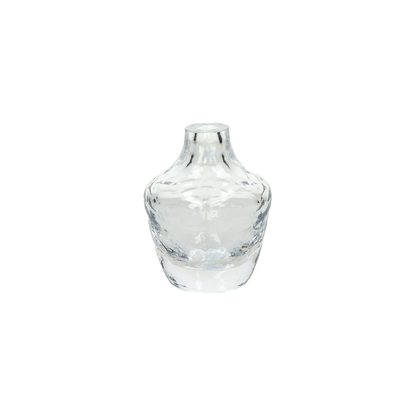 PRISMA vase verre transparent  DIA 10 x H 12,7 cm