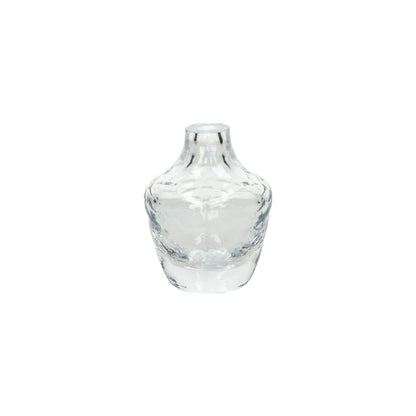 PRISMA vase verre transparent  DIA 10 x H 12,7 cm