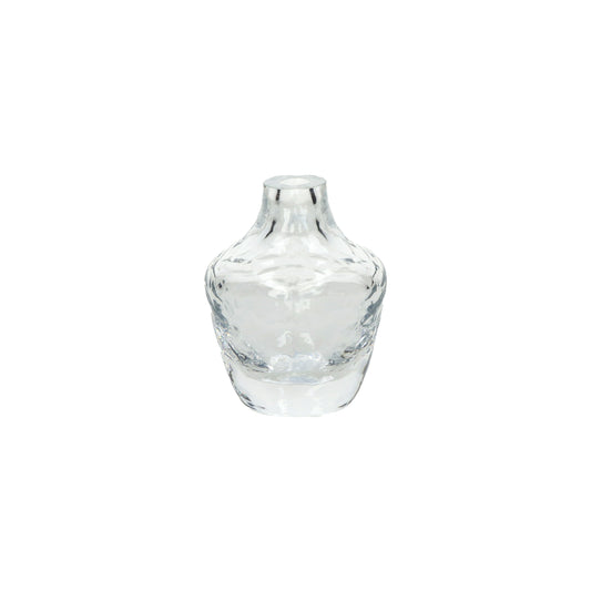 PRISMA vase verre transparent  DIA 10 x H 12,7 cm