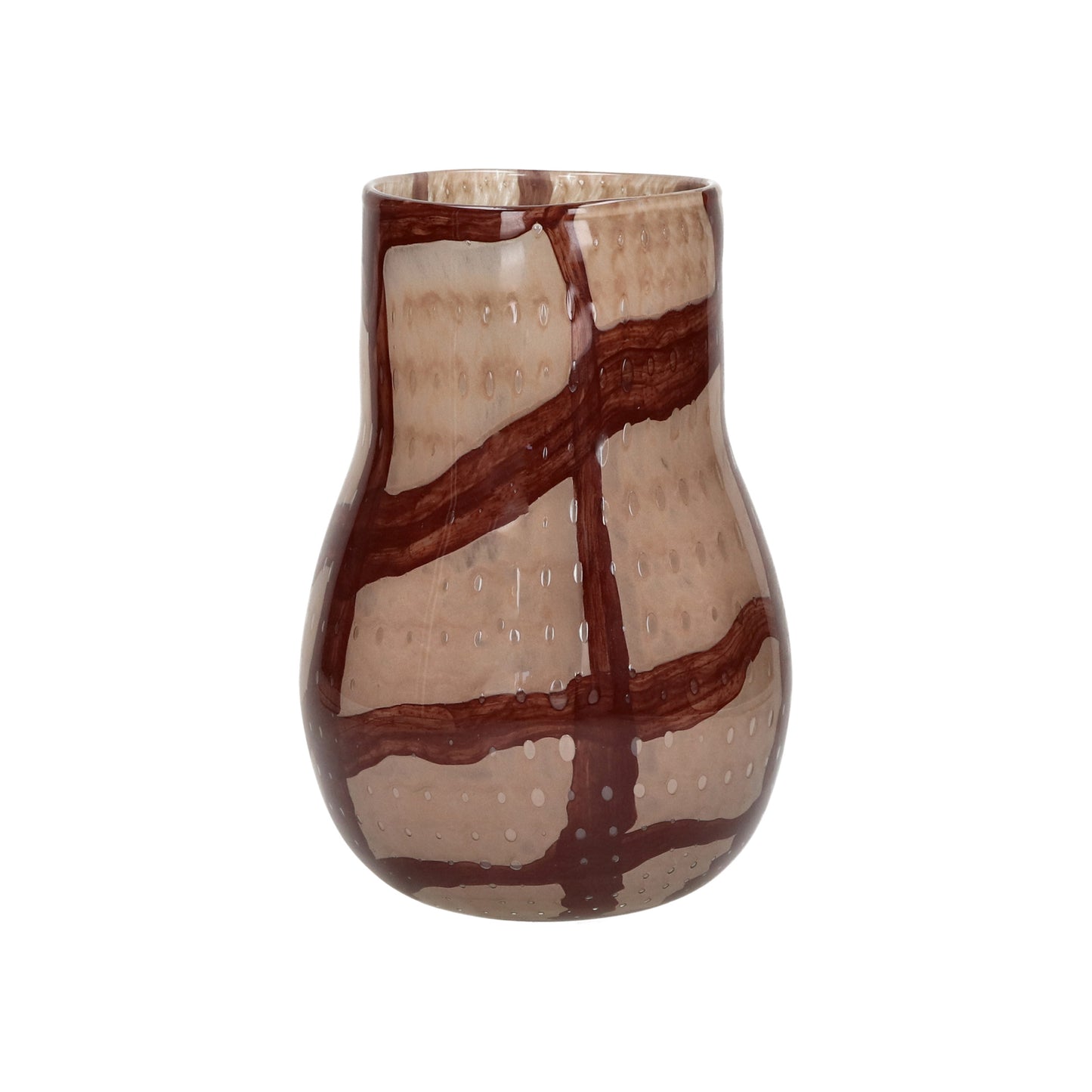 ANIMA vase / photophore bordeaux en verre - DIA 22,5 x H 36,5 cm