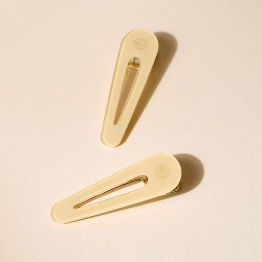 Barrettes Ivoire x2