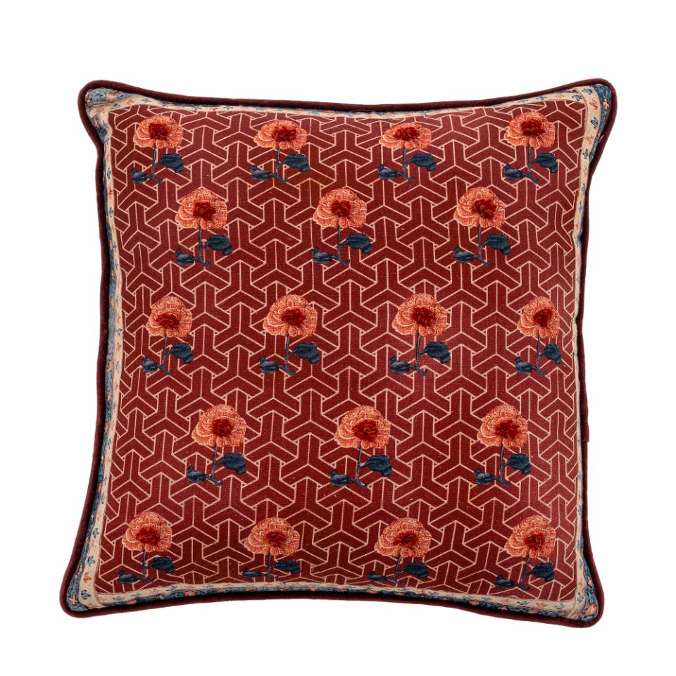 Coussin Zharai, Rouge, Coton