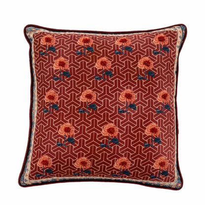 Coussin Zharai, Rouge, Coton