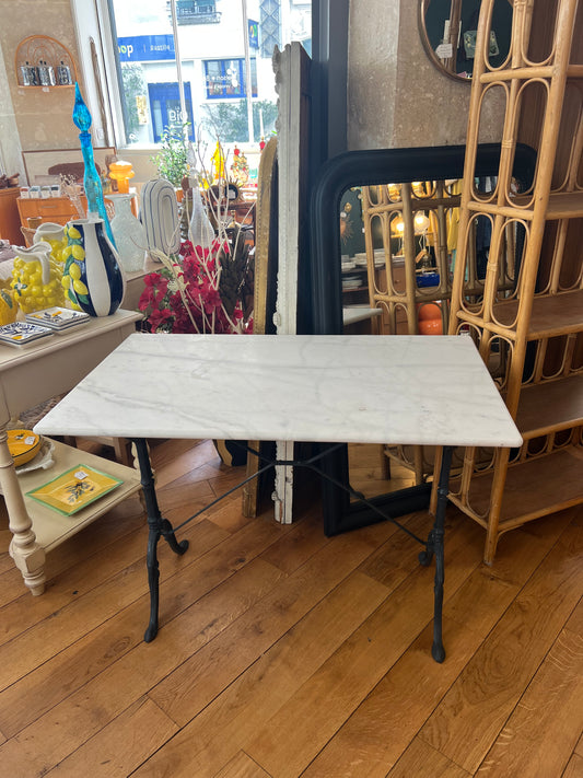 Table bistrot marbre vintage