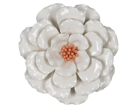DÉCO MURALE FLEUR CÉRAMIQUE 20.5CM