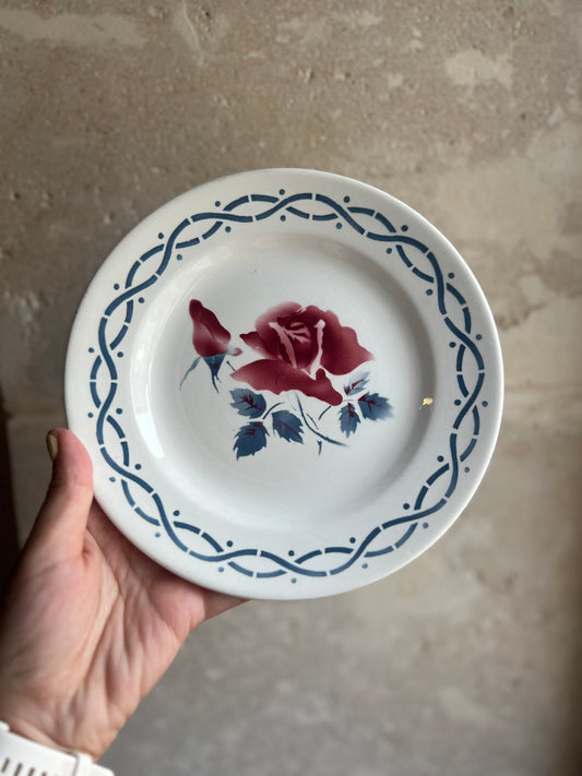Assiettes vintage dessert - Digoin - Janine