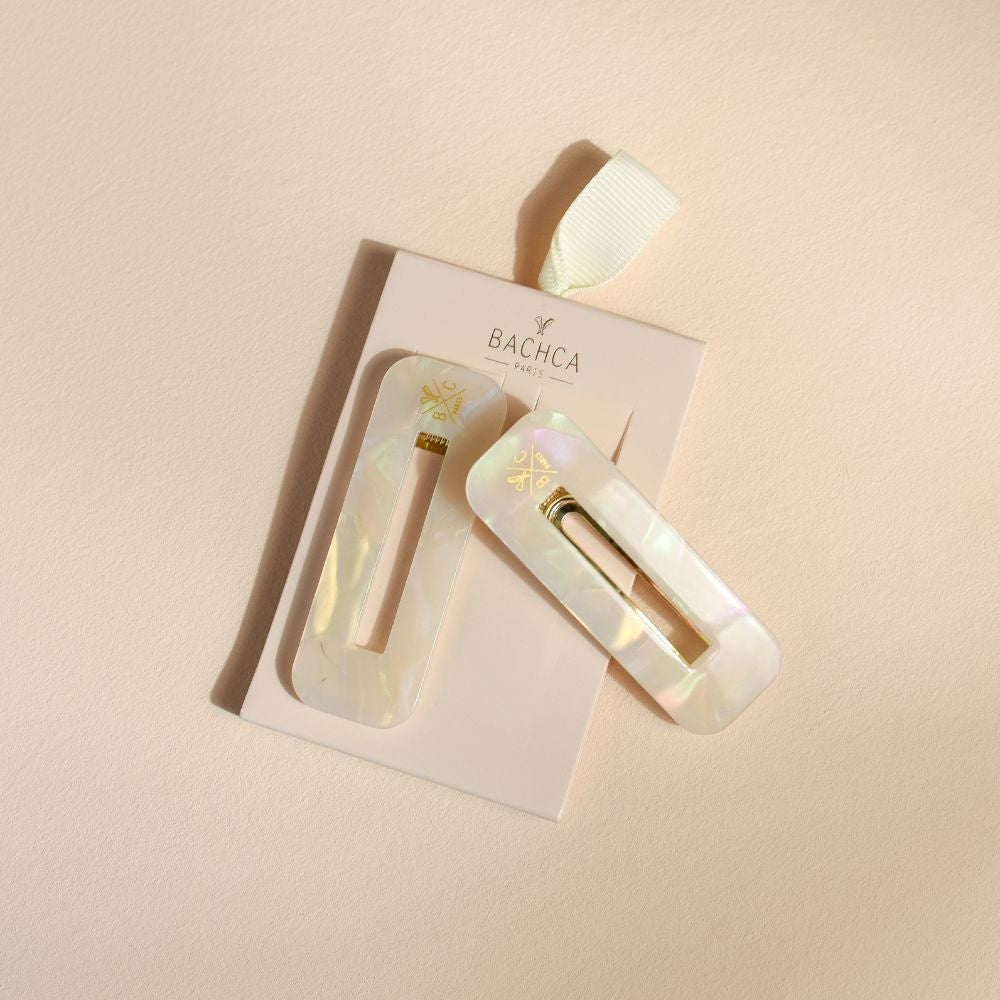 Barrettes Nacre x2