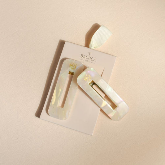 Barrettes Nacre x2