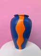 BABIOLA - Vase orange et bleu