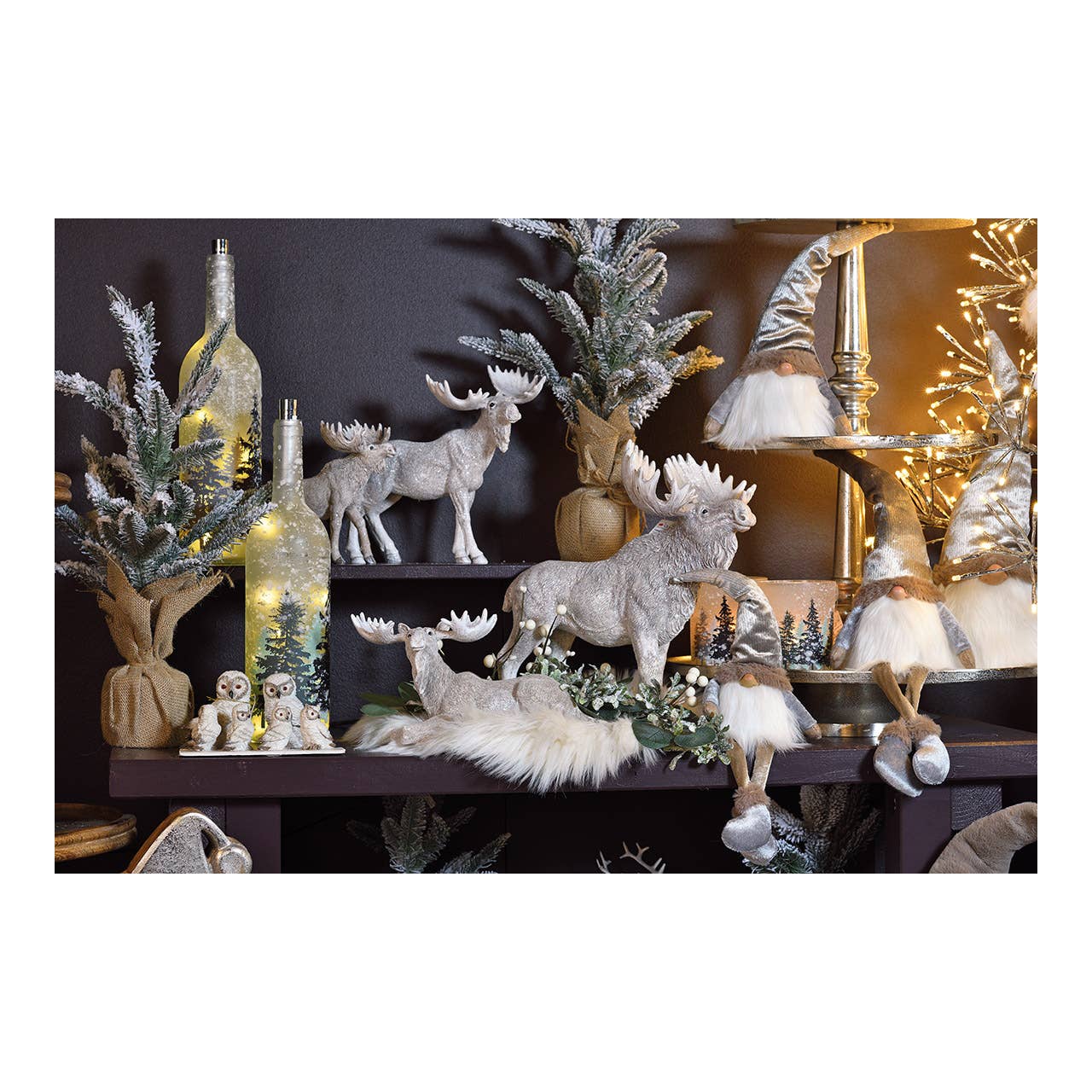 Sapin avec neige - vert 30x51x30cm