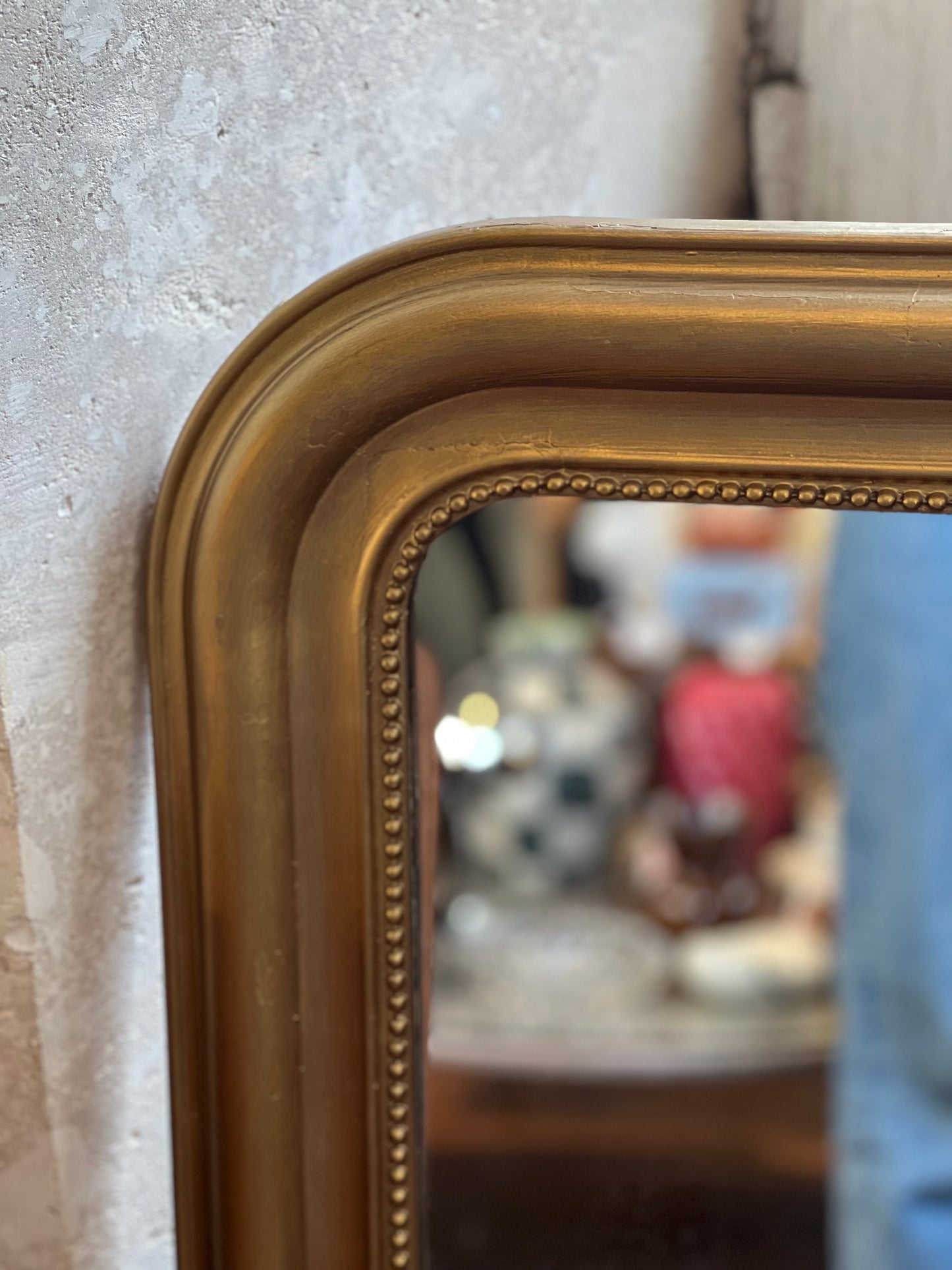 Miroir Louis Philippe perlé - 77xH109cm