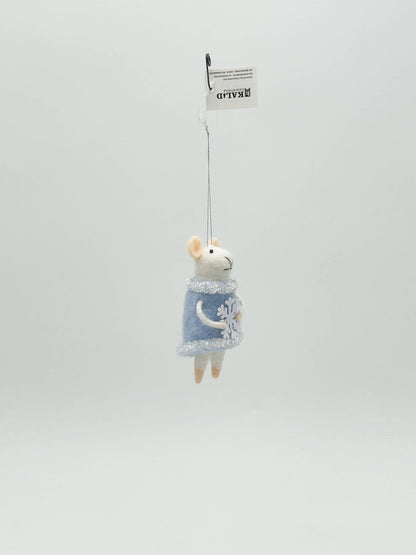 Décoration de sapin de Noël - Madame Souris Flocon de Neige