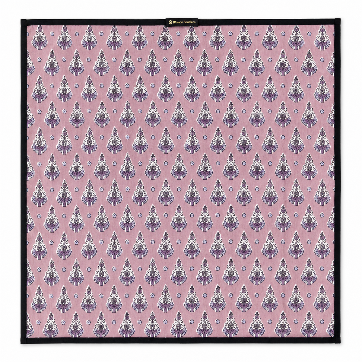 Lot de 4 Serviettes de tables en coton Block Print: Myosotis GM