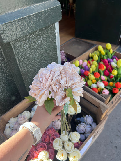 Bouquets pivoine hortensia en tissus