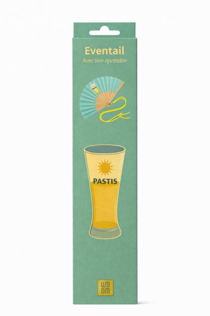 Eventail avec Bandoulière et Boîte Cadeau - Pastis