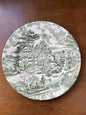 Assiettes plates vintage vertes