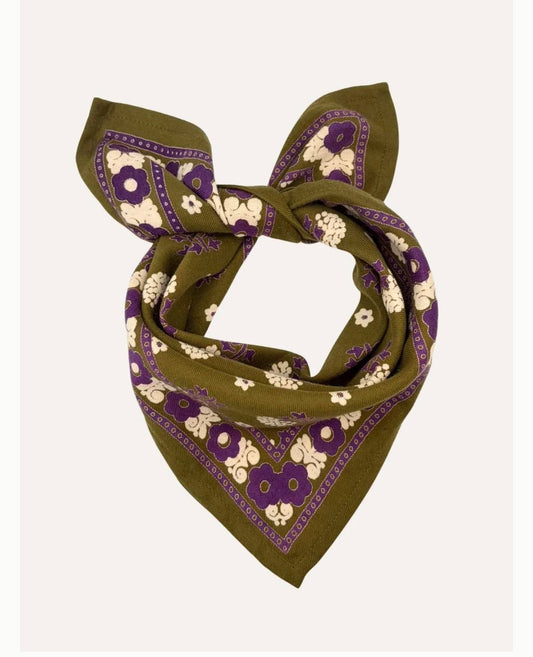 PETIT FOULARD ANASTASE OLIVE - Byzantine