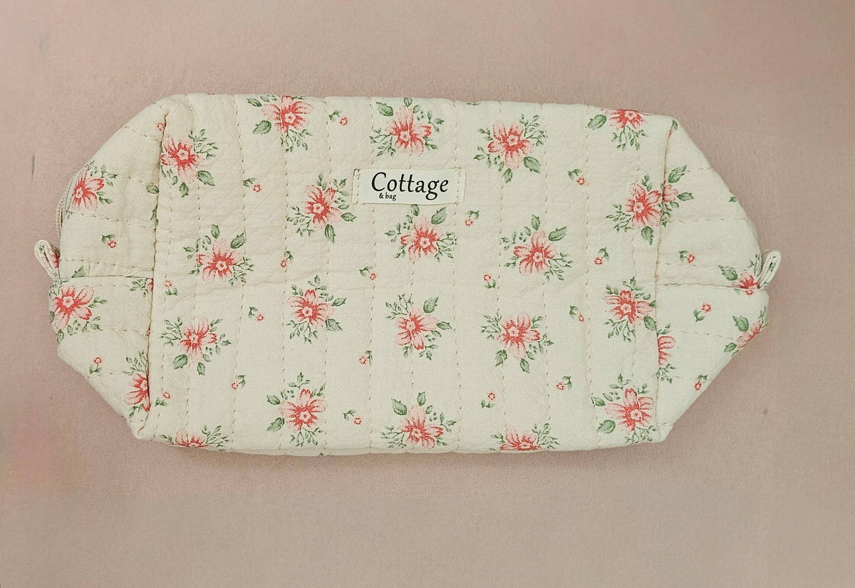 Trousse  de toilette XL 100 % coton  : Espace rose