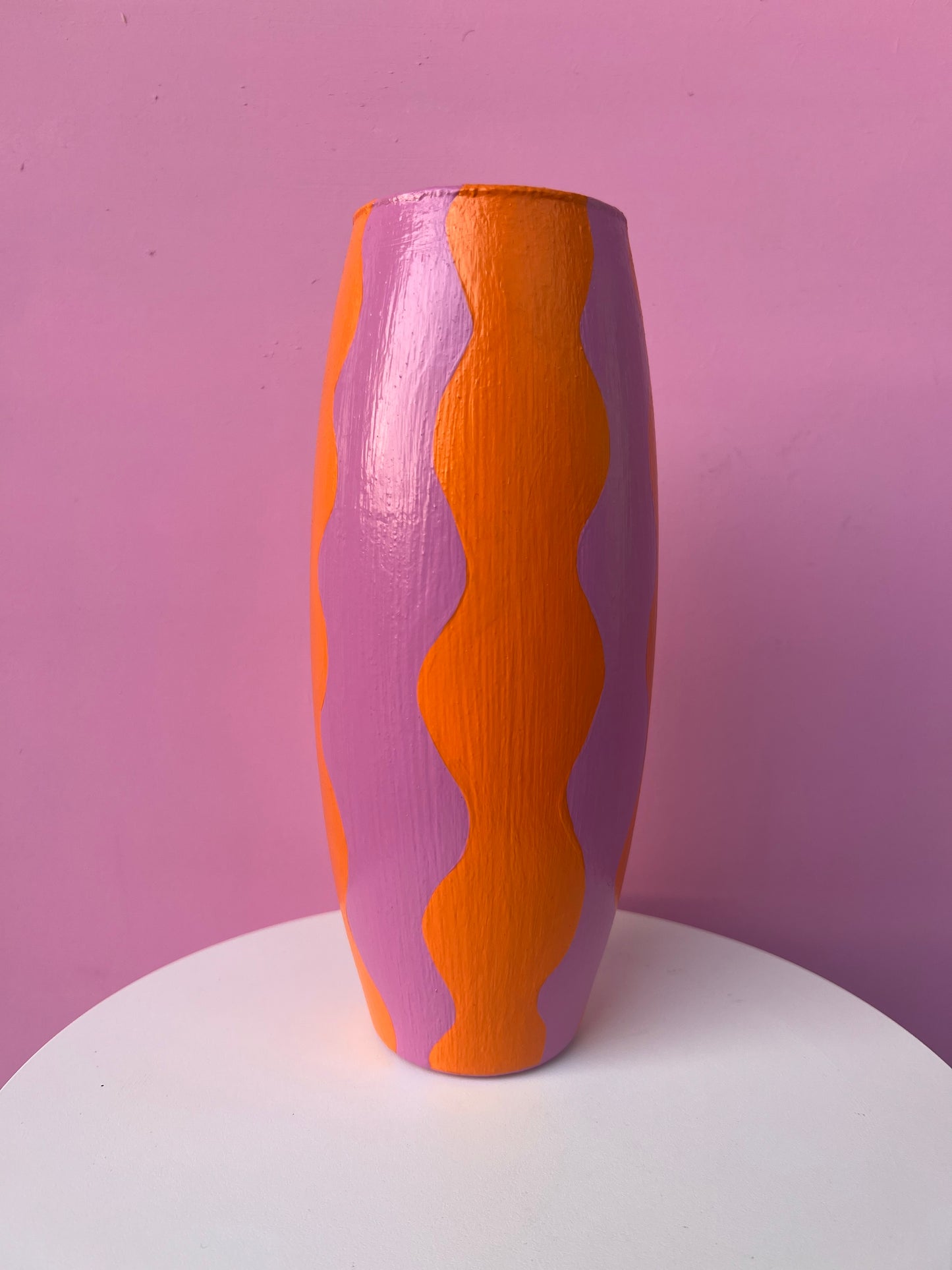 BABIOLA - Vase long orange et violet