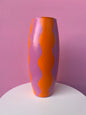 BABIOLA - Vase long orange et violet