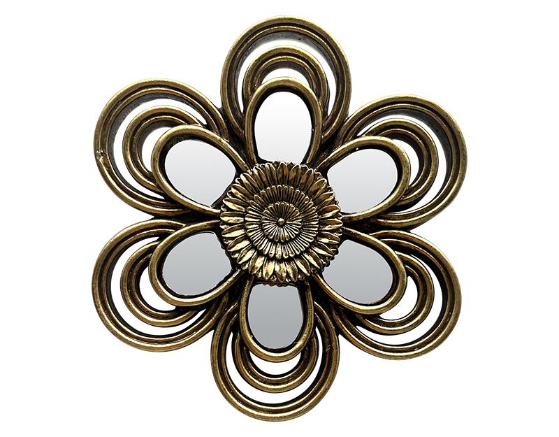 DÉCO MURALE FLEUR MIROIR DIAM 11CM