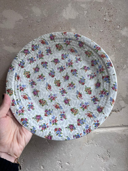Assiettes vintage fleuries