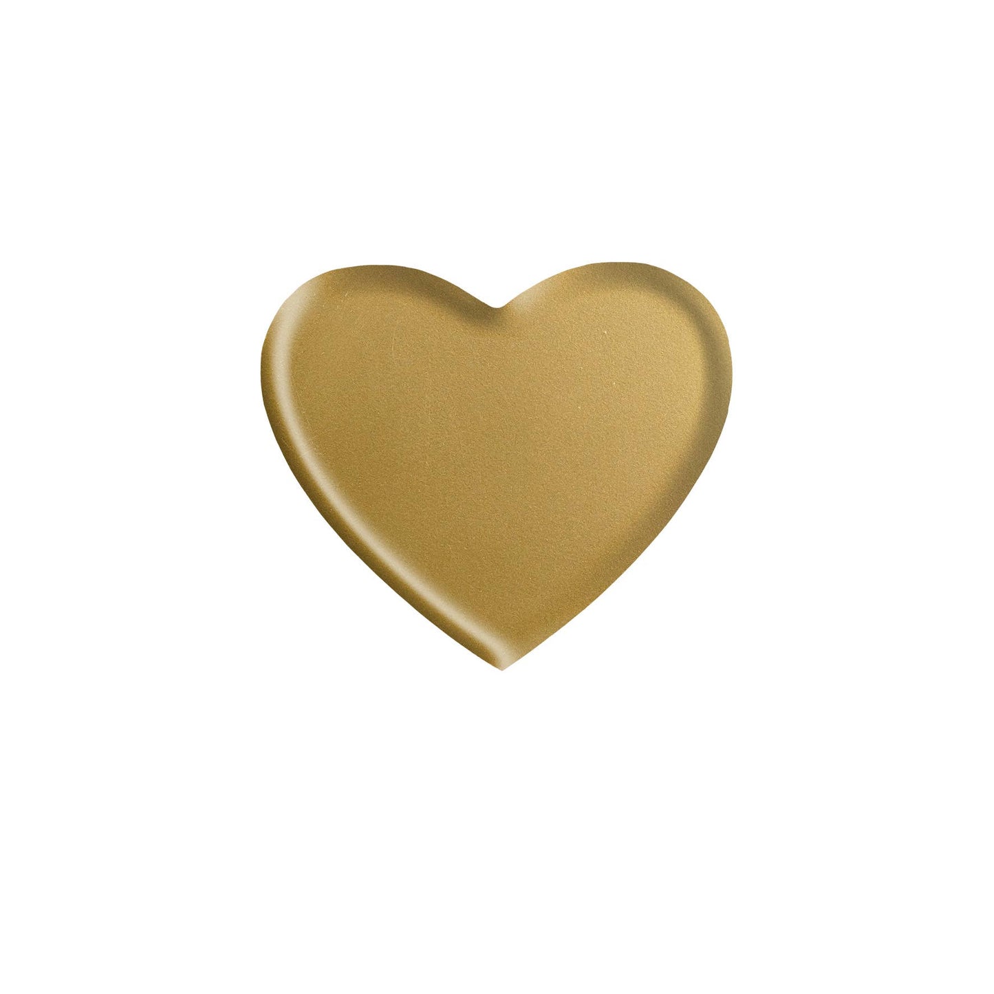 Plateau coeur métal émaillé Alhambra olive 15x15, bord doré