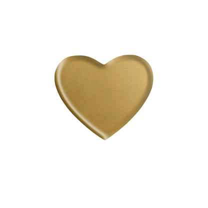 Plateau coeur métal émaillé Alhambra olive 15x15, bord doré