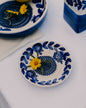 Assiette râpe-ail en céramique - Petite bleue traditionnelle